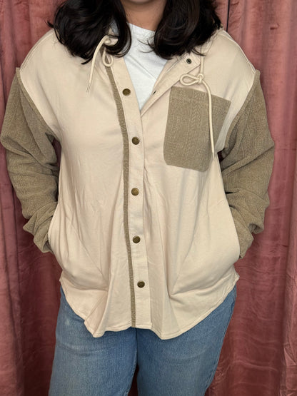 MELANGE SOFT AND TEXTURED SLEEVE TOP