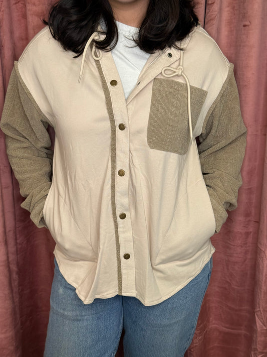 MELANGE SOFT AND TEXTURED SLEEVE TOP