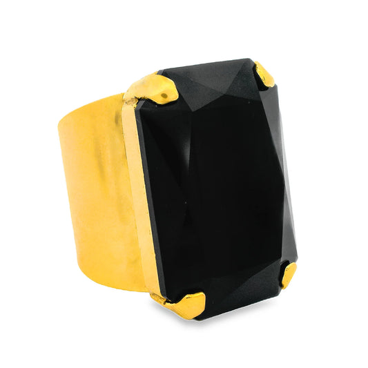 Mini Soleil Ring in Jet