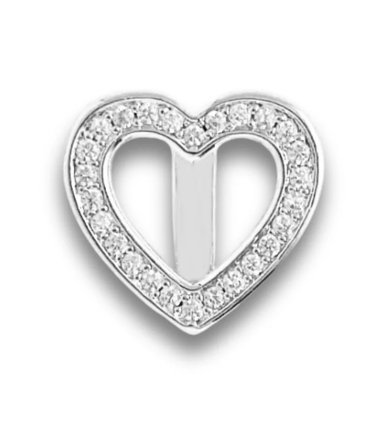 SILVER CZ Slider Charms for Strap Bracelet