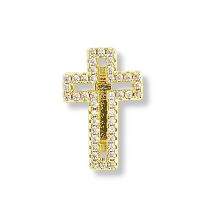 GOLD CZ Slider Charms for Strap Bracelet