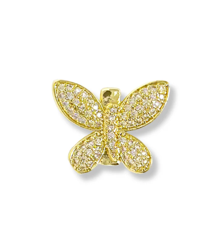 GOLD CZ Slider Charms for Strap Bracelet