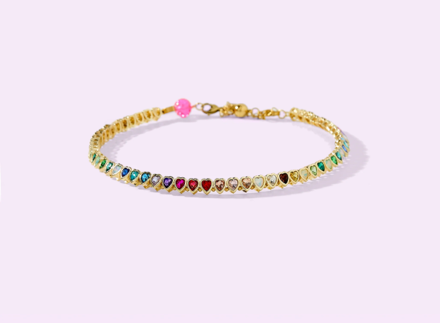 AMORE RAINBOW HEART CHOKER