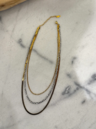 TWO TONE LAYERED NECKLACE