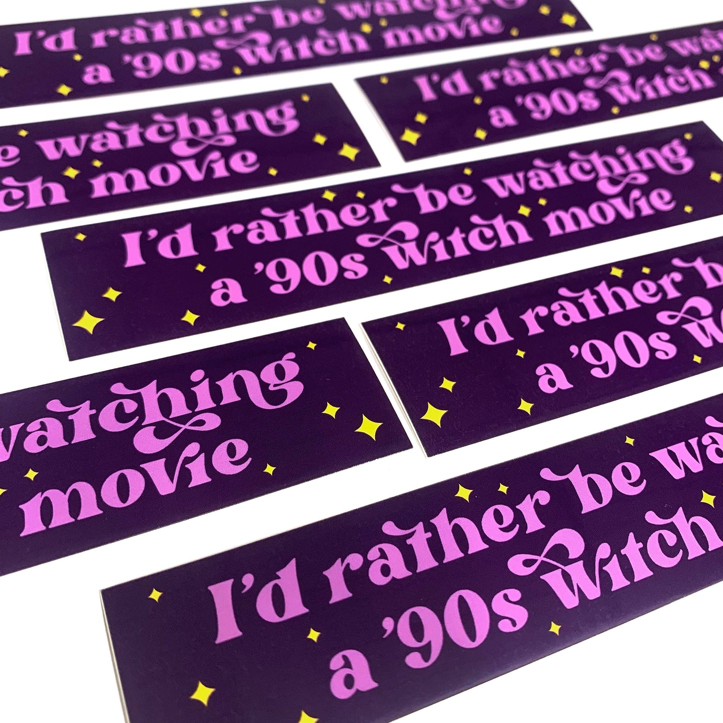 I'd Rather Be Watching a 90s Witch Movie Vinyl Sticker