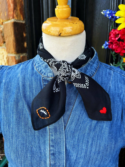 Embroidered Love Bandana