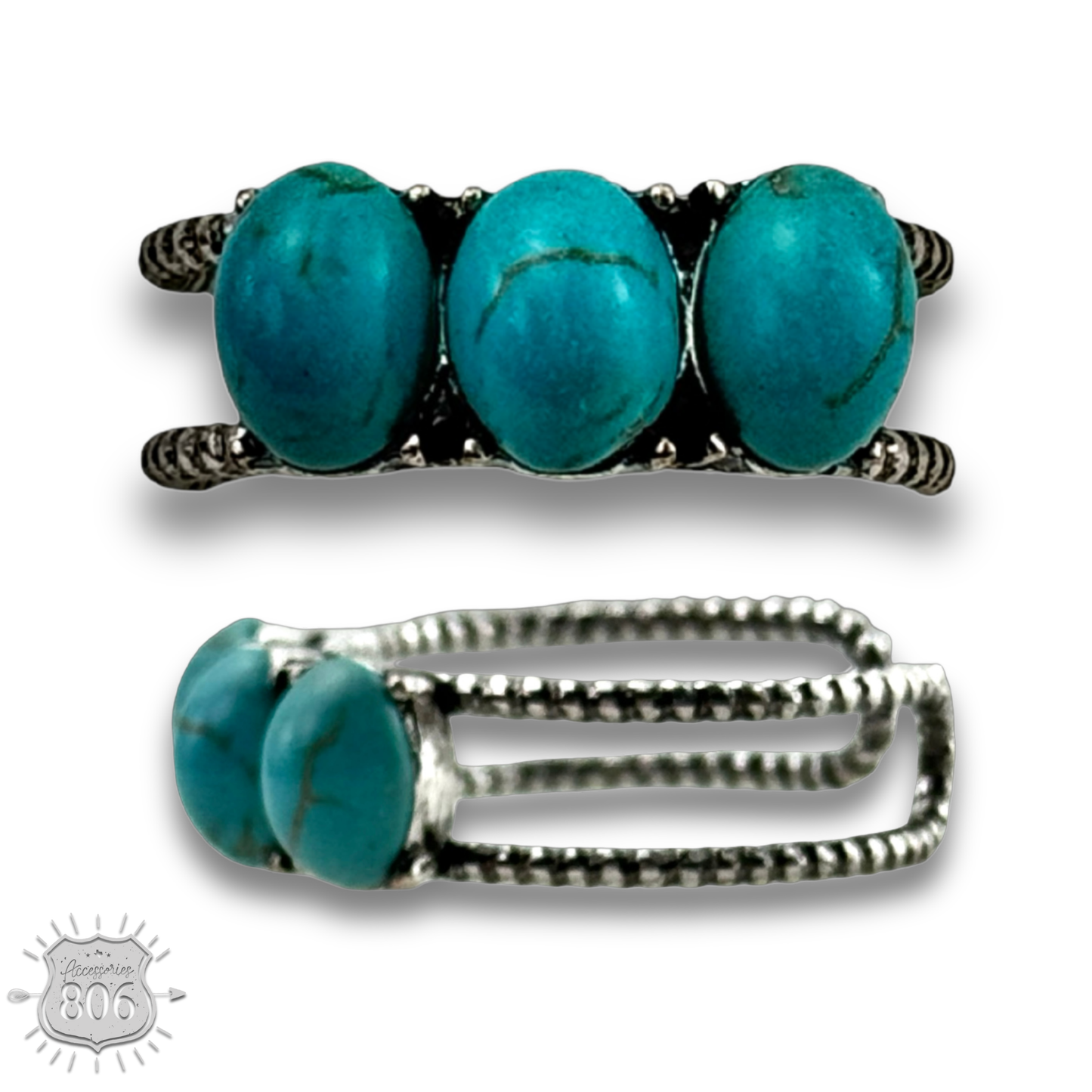 Stone oval bead ring